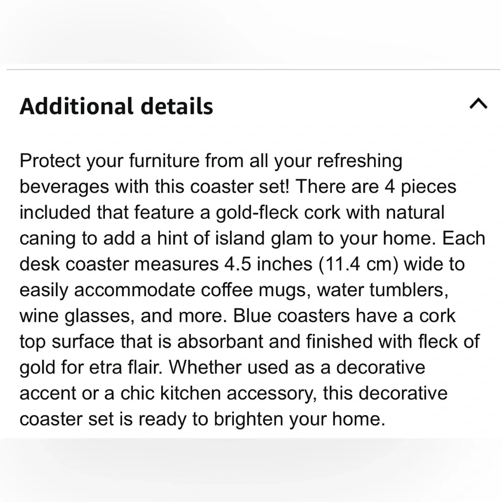Lilly Pulitzer Blue and Tan Cork Coasters
